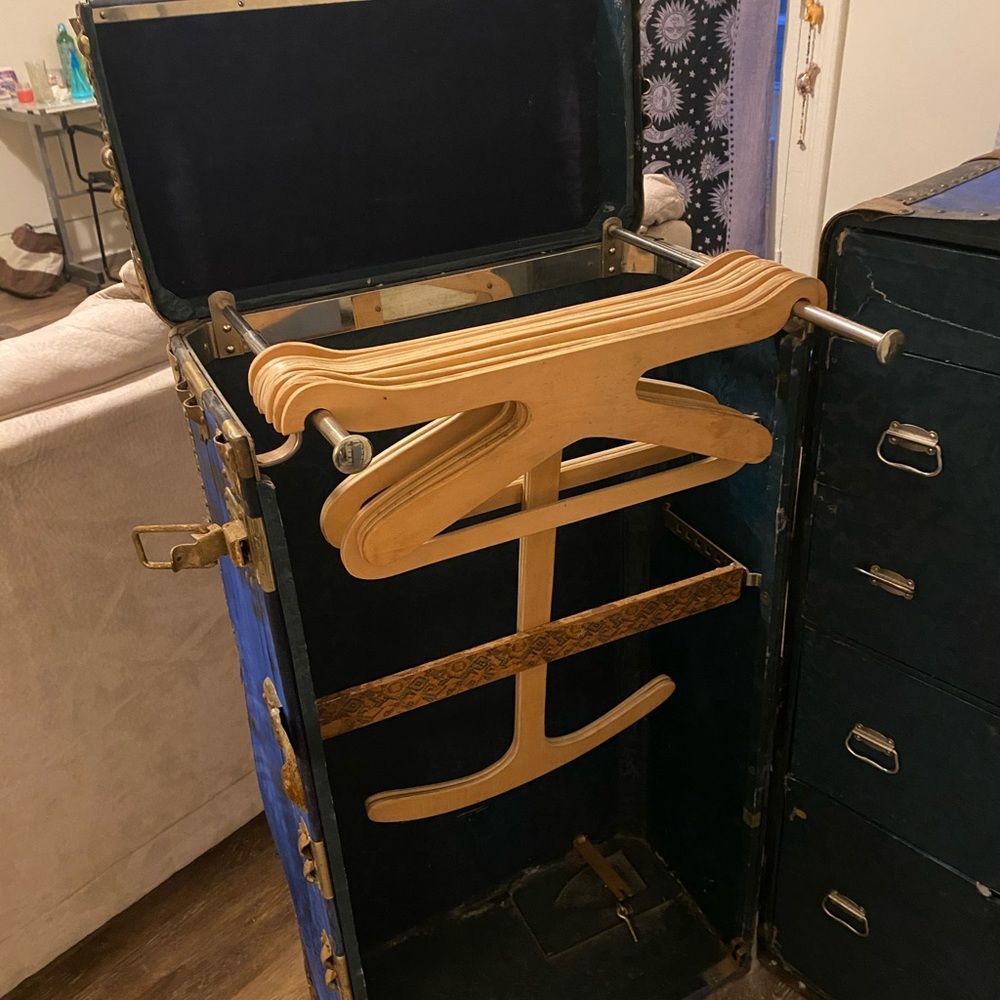 Antique travel trunk